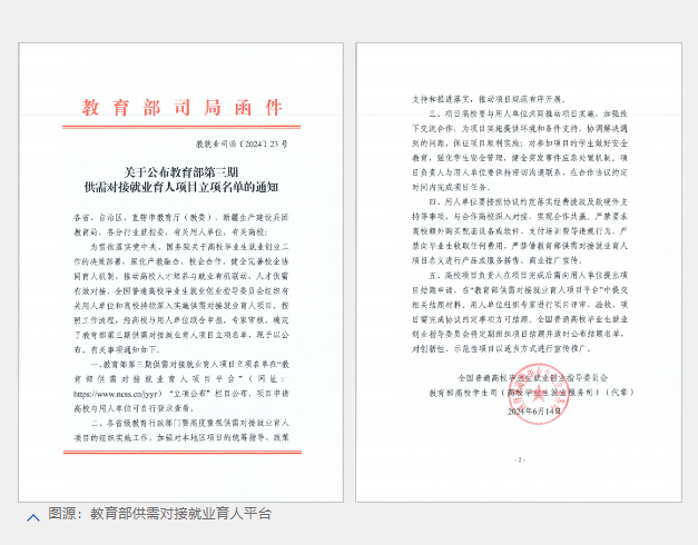 圖源：教育部供需對接就業(yè)育人平臺